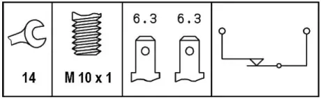 Brake light switch. Выключатель стоп сиганала HELLA PAGID 6DD008622691