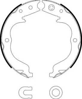 HELLA MITSUBISHI колодки ручного гальм.Grandis, Outlander 07- HELLA PAGID 8DA355050041