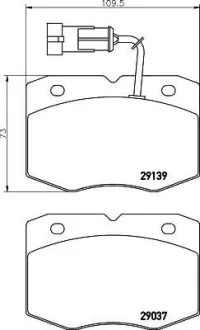 Комплект тормозных колодок, дисковый тормоз HELLA PAGID 8DB355005501