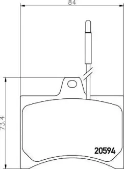 Комплект тормозных колодок, дисковый тормоз HELLA PAGID 8DB355005891