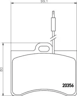 Комплект тормозных колодок, дисковый тормоз HELLA PAGID 8DB355005911