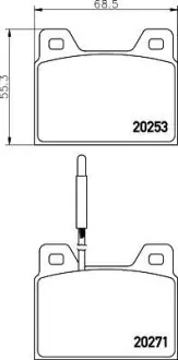 Комплект тормозных колодок, дисковый тормоз HELLA PAGID 8DB355005991