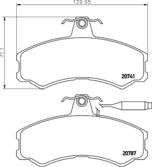 Комплект тормозных колодок, дисковый тормоз HELLA PAGID 8DB355006011