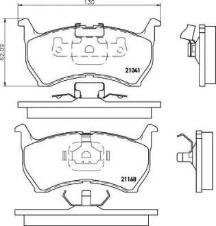 Комплект тормозных колодок, дисковый тормоз HELLA PAGID 8DB355006101