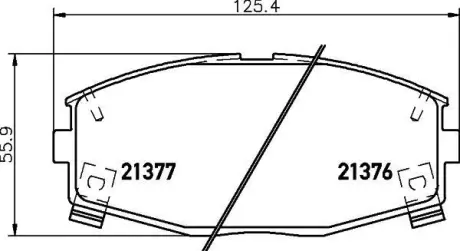Комплект тормозных колодок, дисковый тормоз HELLA PAGID 8DB355006241