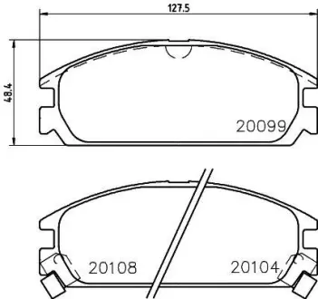 Комплект тормозных колодок, дисковый тормоз HELLA PAGID 8DB355006261
