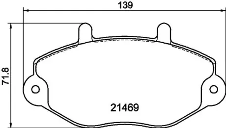 Комплект тормозных колодок, дисковый тормоз HELLA PAGID 8DB355006401