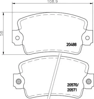 Комплект тормозных колодок, дисковый тормоз HELLA PAGID 8DB355007171