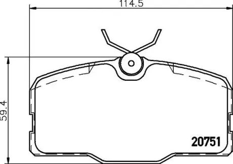 Комплект тормозных колодок, дисковый тормоз HELLA PAGID 8DB355007601