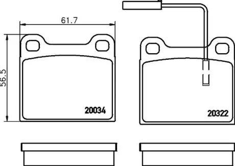 Комплект тормозных колодок, дисковый тормоз HELLA PAGID 8DB355007631