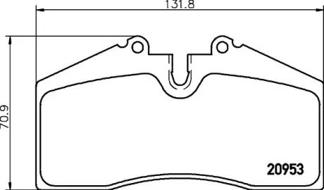 Комплект тормозных колодок, дисковый тормоз HELLA PAGID 8DB355007701