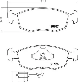 Комплект тормозных колодок, дисковый тормоз HELLA PAGID 8DB355007741
