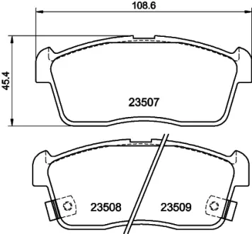 Комплект тормозных колодок, дисковый тормоз HELLA PAGID 8DB355009631