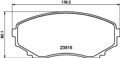 Комплект тормозных колодок, дисковый тормоз HELLA PAGID 8DB355009641