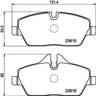 Комплект тормозных колодок, дисковый тормоз HELLA PAGID 8DB355011261