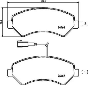 Комплект тормозных колодок, дисковый тормоз HELLA PAGID 8DB355012921