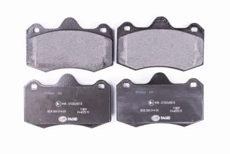 Комплект тормозных колодок, дисковый тормоз HELLA PAGID 8DB355014251