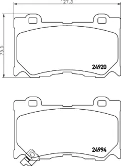 Комплект тормозных колодок, дисковый тормоз HELLA PAGID 8DB355014841