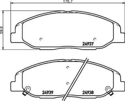 Комплект тормозных колодок, дисковый тормоз HELLA PAGID 8DB355015151