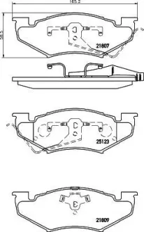 Комплект тормозных колодок, дисковый тормоз HELLA PAGID 8DB355015161