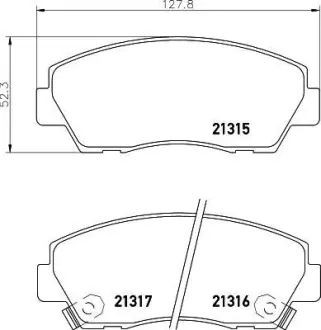 Комплект тормозных колодок, дисковый тормоз HELLA PAGID 8DB355015171