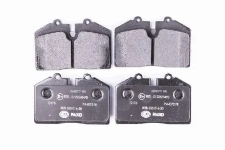Комплект тормозных колодок, дисковый тормоз HELLA PAGID 8DB355016301