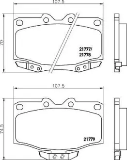 Комплект тормозных колодок, дисковый тормоз HELLA PAGID 8DB355016801