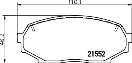 Комплект тормозных колодок, дисковый тормоз HELLA PAGID 8DB355016821