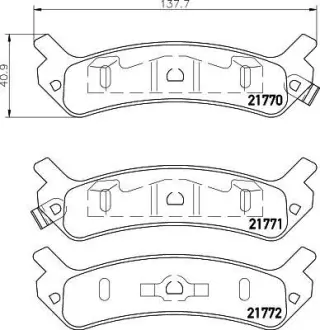 Комплект тормозных колодок, дисковый тормоз HELLA PAGID 8DB355016901