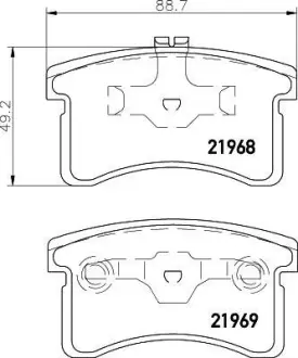 Комплект тормозных колодок, дисковый тормоз HELLA PAGID 8DB355016971
