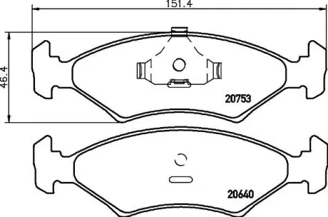Комплект тормозных колодок, дисковый тормоз HELLA PAGID 8DB355017361