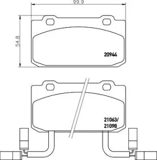Комплект тормозных колодок, дисковый тормоз HELLA PAGID 8DB355017571