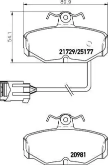 Комплект тормозных колодок, дисковый тормоз HELLA PAGID 8DB355018121