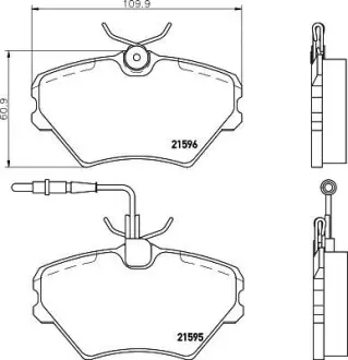 Комплект тормозных колодок, дисковый тормоз HELLA PAGID 8DB355018191