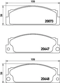 Комплект тормозных колодок, дисковый тормоз HELLA PAGID 8DB355018911