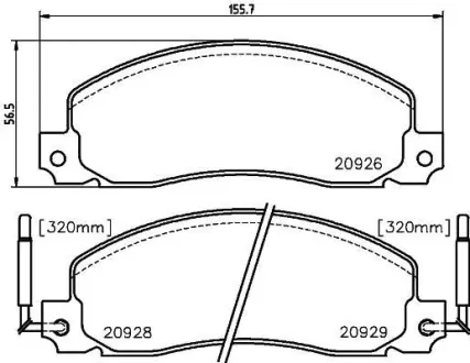 Комплект тормозных колодок, дисковый тормоз HELLA PAGID 8DB355018981
