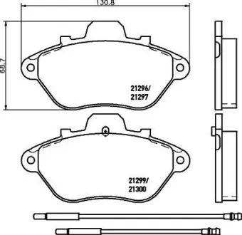 Комплект тормозных колодок, дисковый тормоз HELLA PAGID 8DB355019001
