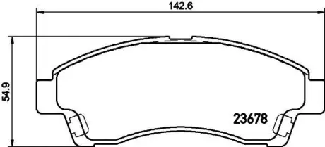 Комплект тормозных колодок, дисковый тормоз HELLA PAGID 8DB355020461