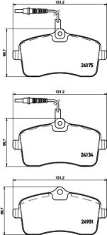 Комплект тормозных колодок, дисковый тормоз HELLA PAGID 8DB355020671