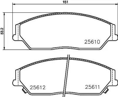 Комплект тормозных колодок, дисковый тормоз HELLA PAGID 8DB355020741