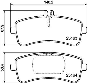 Комплект гальмівних накладок, дискове гальмо HELLA PAGID 8DB355025241