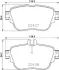 Колодки гальмівні дискові комплект; задн. / MB E-class W213 2016> HELLA PAGID 8DB355025781 (фото 1)