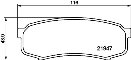 Колодки дискового тормоза HELLA PAGID 8DB355027381