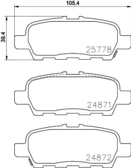 Колодки дискового тормоза HELLA PAGID 8DB355028021