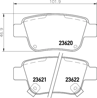 Колодки дискового тормоза HELLA PAGID 8DB355029621