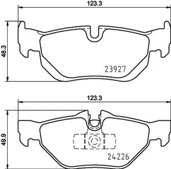 HELLA BMW гальмівні колодки задн. 3 E90 04-, X1/3 09- HELLA PAGID 8DB355031781