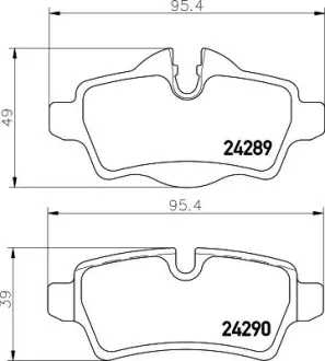 HELLA MINI колодки гальмівні задні R56, R57 HELLA PAGID 8DB355031791