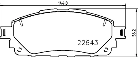 HELLA TOYOTA гальмівні колодки HILUX VIII 2.4 D 4WD 15- HELLA PAGID 8DB355032961
