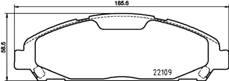 HELLA FORD USA гальмівні колодки передн MUSTANG 17- HELLA PAGID 8DB355032991
