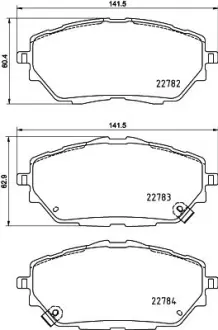 HELLA TOYOTA гальмівні колодки перед. C-HR 16-, COROLLA 2.0 Hybrid 19- HELLA PAGID 8DB355037761